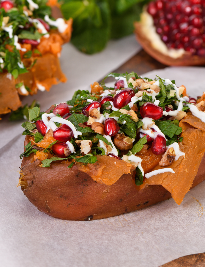 gefüllte Süßkartoffel